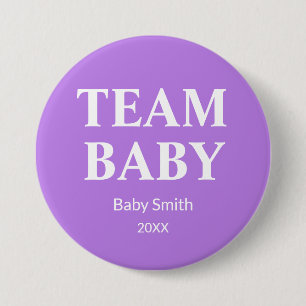 Geschlecht enthüllt Team Baby lila jedes Thema Button