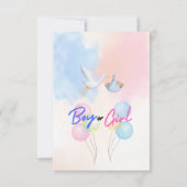 Geschlecht enthüllt Vorlage Party Einladung (Rückseite)