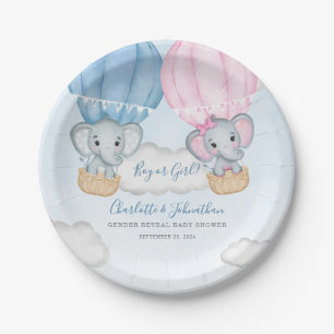 Geschlecht Enthüllung Elefant Luftballon Baby Show Pappteller