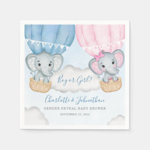 Geschlecht Enthüllung Elefant Luftballon Baby Show Serviette
