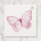 Geschlecht Enthüllung Mädchen Rosa Schmetterling D Geschenkanhänger (Rückseite)