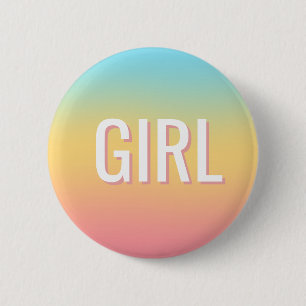 Geschlecht Enthüllung Ombre Mädchen Button