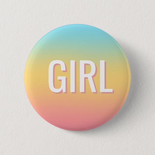 Geschlecht Enthüllung Ombre Mädchen Button (Vorderseite)