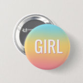 Geschlecht Enthüllung Ombre Mädchen Button (Vorne & Hinten)