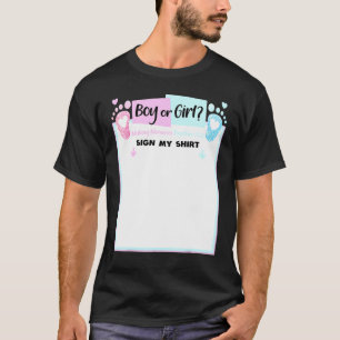 Geschlecht Enthüllung Schild Meine Babyparty Rosa  T-Shirt
