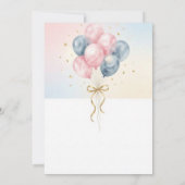 Geschlecht Enthüllungs-Ballons Einladung  (Rückseite)