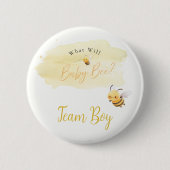 Geschlecht-Enthüllungs-Button Bienen Team Junge Button (Vorderseite)