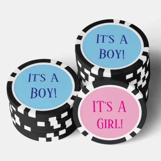 Geschlecht Enthüllungsfeier Aktivität Pokerchips (Stapel)