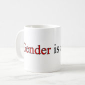 Geschlecht ist eine Mythos-Tasse Kaffeetasse (Vorderseite Links)