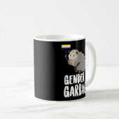 Geschlecht ist Müll Genderfluid non-binäre Possum Kaffeetasse (VorderseiteRechts)