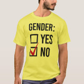Geschlecht Ja oder Nein T-Shirt (Vorderseite)