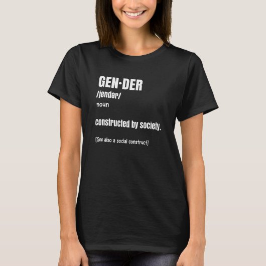 Geschlecht konstruierte Gesellschaft Bisexueller S T-Shirt (Vorderseite)