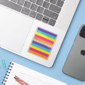 Geschlecht - Nichtbinärer Stolz Aufkleber (Laptop mit iPhone)