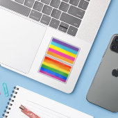 Geschlecht - Nichtbinärer Stolz Aufkleber (Laptop mit iPhone)