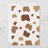 Geschlecht Niedliche Kuh Boho Rustikal Einladung (Rückseite)