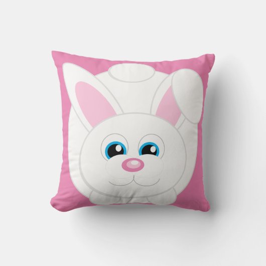 Geschlecht Niedlicher Cartoon Bunny Pink Throw Kis Kissen (Vorderseite)