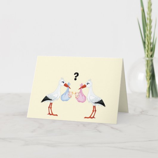 Geschlecht: niedlicher Storch Einladung (Vorderseite)