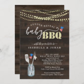 Geschlecht offen Baby GRILLEN Einladung Baby Q Bar (Vorne/Hinten)