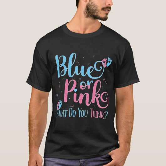 Geschlecht offen rosa oder blaues Mädchen oder jun T-Shirt (Vorderseite)