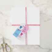 Geschlecht offenbaren Baby-Duschjunge oder Mädchen Geschenkanhänger (Mit Garn)