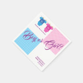 Geschlecht offenbaren Baby-Duschjunge oder Mädchen Serviette (Ecke)