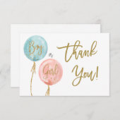 Geschlecht offenbaren danke mitteilungskarte (Vorne/Hinten)