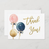 Geschlecht offenbaren danke mitteilungskarte (Vorne/Hinten)