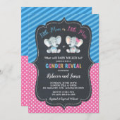 Geschlecht offenbaren Elefanten Kleine Mann oder k Einladung (Vorne/Hinten)