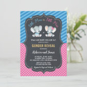 Geschlecht offenbaren Elefanten Kleine Mann oder k Einladung (Stehend Vorderseite)