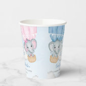 Geschlecht offenbaren Elephant Balloon Baby Shower Pappbecher (Links)