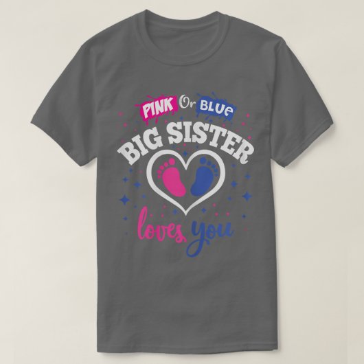 Geschlecht offenbaren Party Dusche Rosa oder Blau T-Shirt (Design vorne)