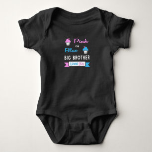 Geschlecht offenbaren Pink oder Blue Big Brother L Baby Strampler