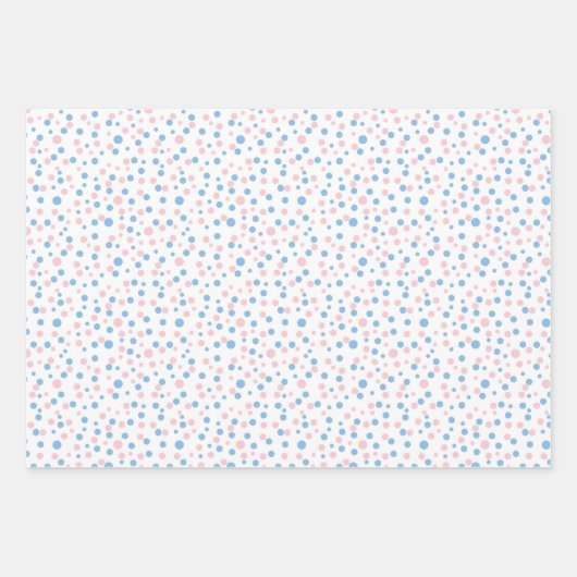 Geschlecht offenbaren Polka-Punkte Packpapier Blat Geschenkpapier Set (Vorderseite 3)
