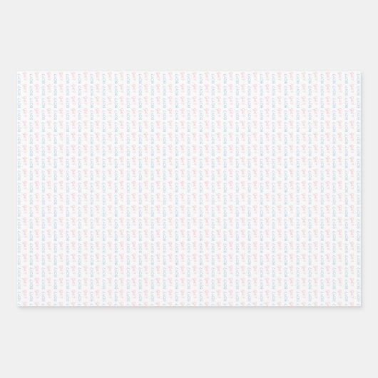 Geschlecht offenbaren Polka-Punkte Packpapier Blat Geschenkpapier Set (Vorderseite 2)