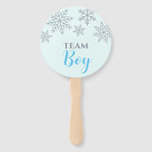 Geschlecht offenbart Abstimmung Winter Snowflake B Fächer (Rückseite)