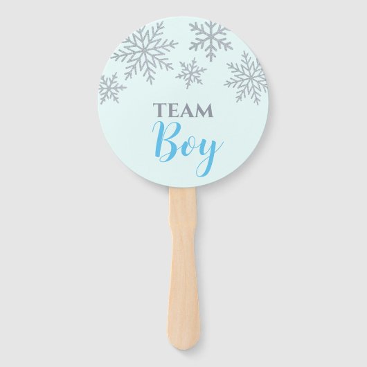 Geschlecht offenbart Abstimmung Winter Snowflake B Fächer (Rückseite)