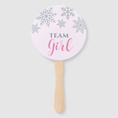 Geschlecht offenbart Abstimmung Winter Snowflake B Fächer (Vorderseite)