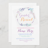 Geschlecht offenbart Baby Dusche Rosa Party Einlad Einladung (Vorne/Hinten)
