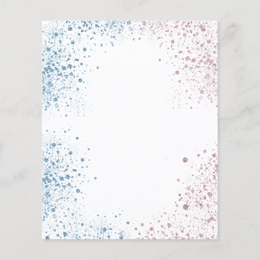 Geschlecht offenbart Baby-Dusche Teddy Bär blau pi (Rückseite)