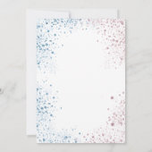 Geschlecht offenbart Baby-Dusche Teddy Bär blau pi Einladung (Rückseite)