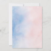 Geschlecht offenbart Bears Sternenfarbe Rosa blaue Einladung (Rückseite)