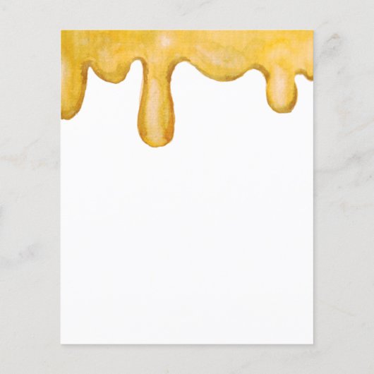 Geschlecht offenbart Bee Honeycomb Watercolor (Rückseite)