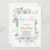 Geschlecht offenbart Bläschen Einladung (Vorne/Hinten)