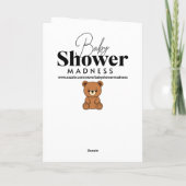 Geschlecht offenbart Blonde Baby Girl Inside Karte (Rückseite)