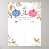 Geschlecht offenbart Blush Pink und Navy-Voting-Bo Poster (Vorne)