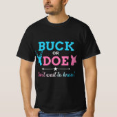 Geschlecht offenbart Buck oder kann es nicht warte T-Shirt (Vorderseite)