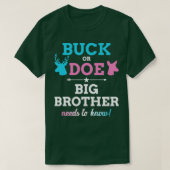 Geschlecht offenbart buck oder macht Bruder passen T-Shirt (Design vorne)