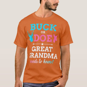 Geschlecht offenbart Buck oder macht Urgroßmutter- T-Shirt