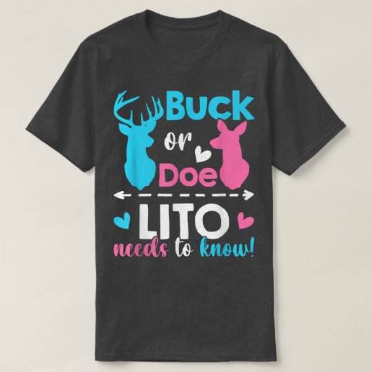 Geschlecht offenbart Buck oder muss Lito wissen, w T-Shirt (Design vorne)