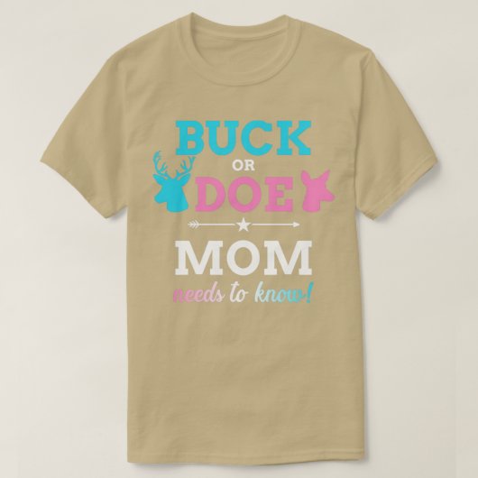 Geschlecht offenbart Buck oder passt Mama zu Baby- T-Shirt (Design vorne)